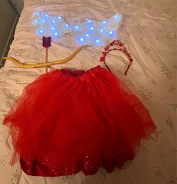 Cupid outfit skirt  has fabric under tulle  fits girl size 7,8,9