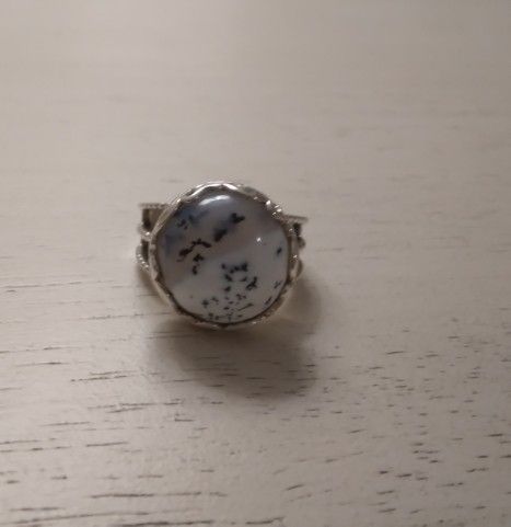 Natural Handmade Dendritic Opal Ring