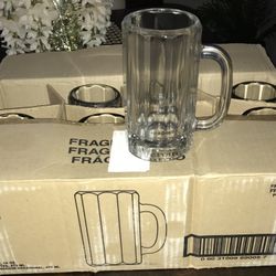 12 LIBBEY 16OZ. BEER MUGS. (make a offer)
