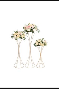 New in the box Flower Stands, Tabletop Wedding Flower Trumpet Vase,Decorative Centerpiece,Tall Versatile Flower Arrangement Flower Vase Stand,Decorati