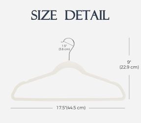 HOUSE DAY Ivory Velvet Hangers 15 Pack, Non Slip Clothes Felt Hanger Heavy Duty for Coat, Premium Slim Space Saving Suit Hangers for Closet Organizer,
