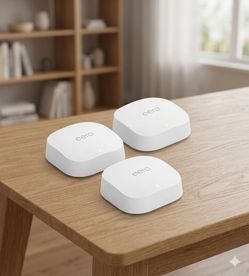 Amazon eero Pro 6E Tri-Band Mesh Wi-Fi System (3-Pack) - Excellent Condition