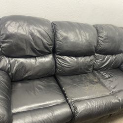 Leather Recliner Couch