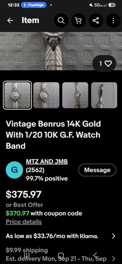 Benrus vintage 14k Gold