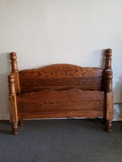 Full Size Oak Bed