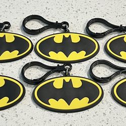 Batman Logo Soft Touch Key Ring DC Accessories Keychain (6 ct) 