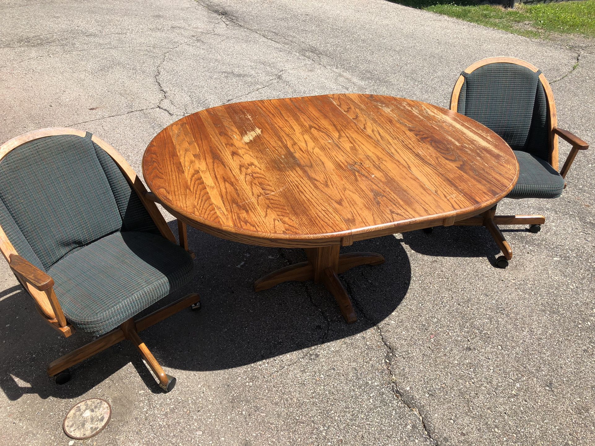 Solid Wood Dining Table With Leaf