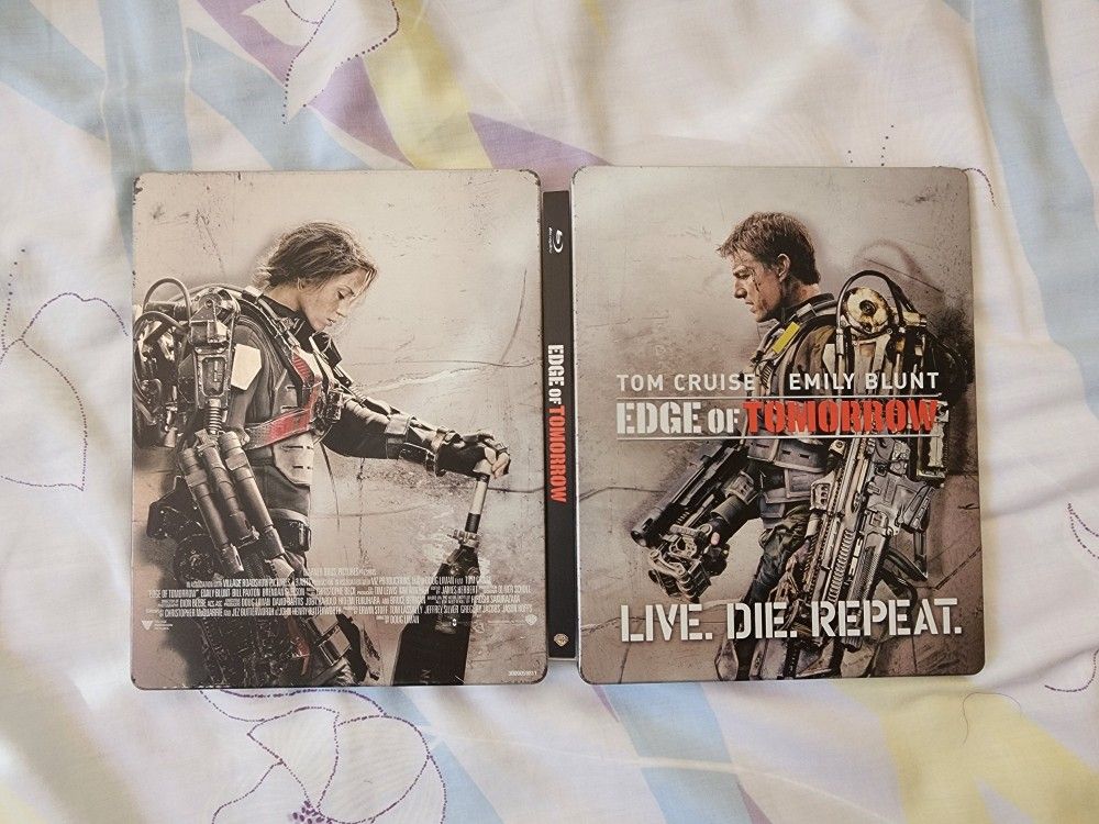 Tom Cruise Edge of Tomorrow Live Die Repeat SteelBook Collector Edition Case Movie Blu-ray sci-fi action