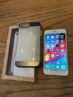 Apple iPhone 6 Plus Big Screen 16GB Unlock Sim Carrier & New MVMT C-01 Hard Clear Case