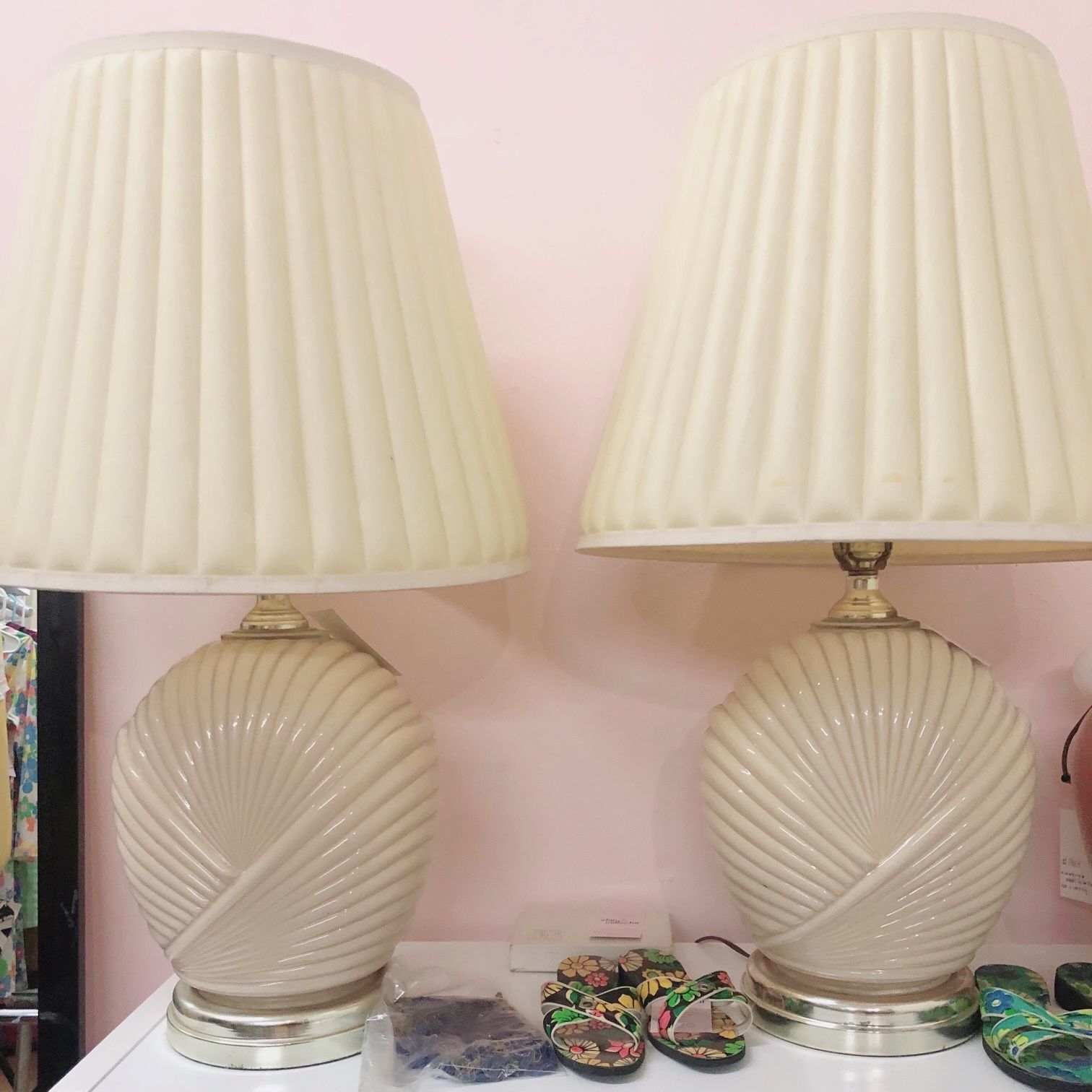 Art deco sale shell lamp
