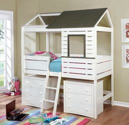 Twin house bed