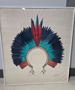 Brazilian painting - Indian headdress