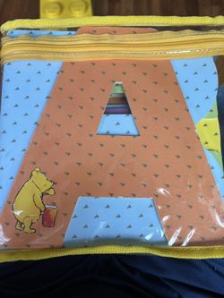 CLASSIC Winnie The Pooh ALPHABET BOOKS Bag Board A-Z 26 Letter Shaped Case 