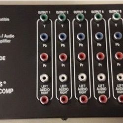 HDTV AV Comp Video Splitter Distribution Amplifier Panel