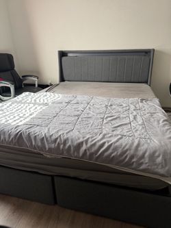 Queen LED bed frame