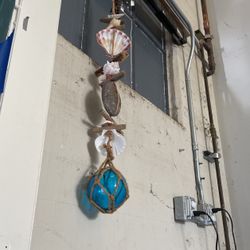 Homemade, Rustic Shell Hanging Decor.