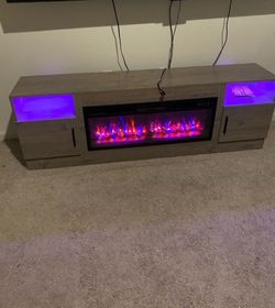Tv stand fire place