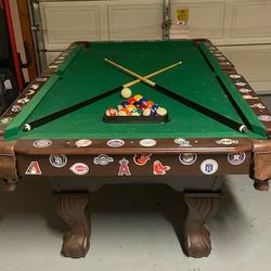 Pool Table And Dart Board Cue Rack