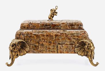 Maitland-Smith (American, founded 1985-). Elephant motif rectangular Box