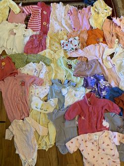0-3 month newborn baby clothing onesies etc.