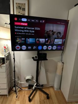 Rolling Tv Stand - Black