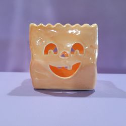 Vintage Halloween Pumpkin Tealight Holder