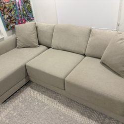 Crate & Barrel Custom Sectional Sofa – Chaise – Excellent Condition