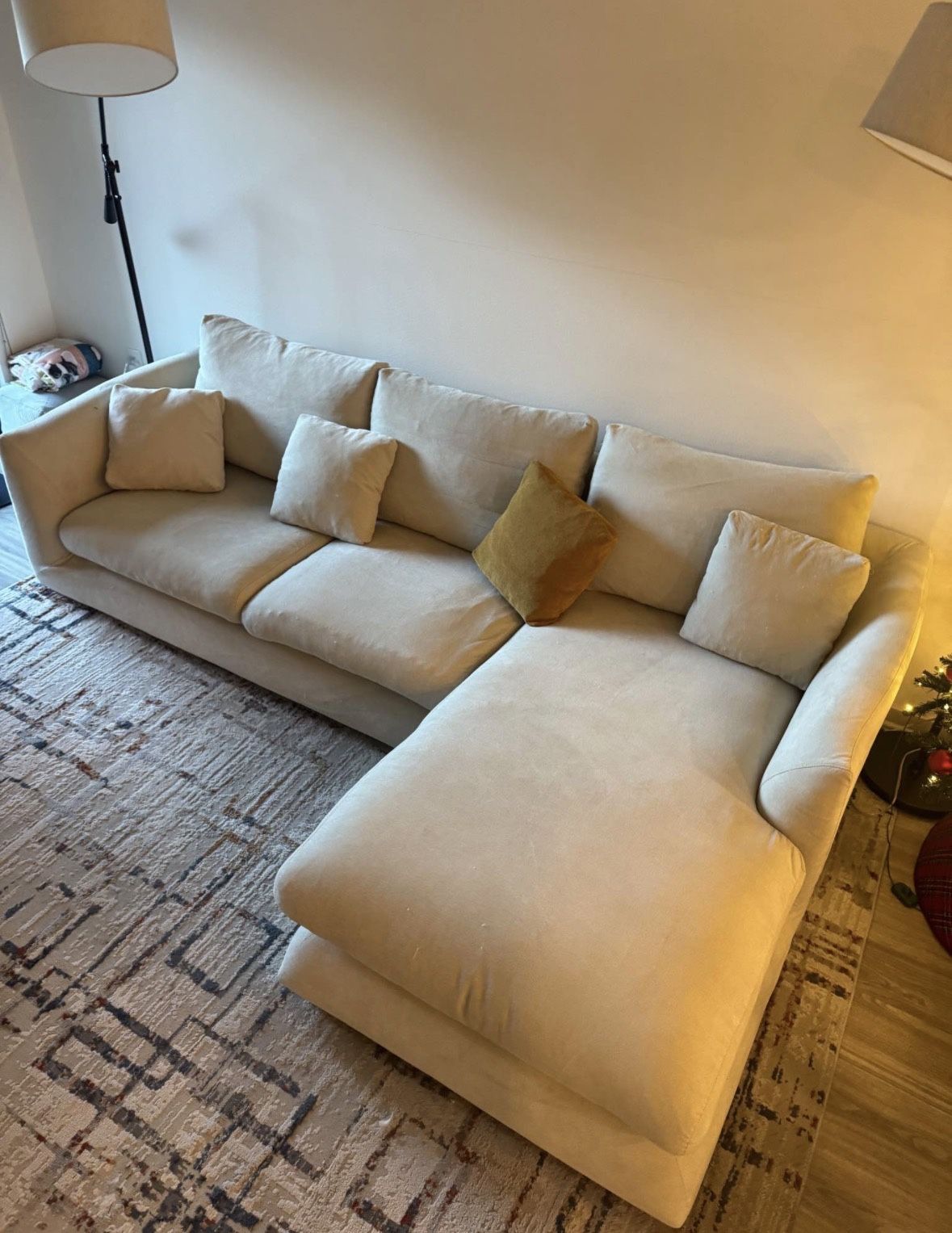 Sectional Feathered Sofa