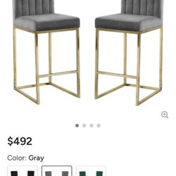 4 Modern Counter Height Chairs