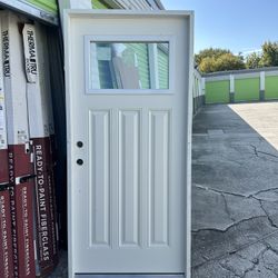 Exterior Impact Glass Door With PVC Frame 36x80