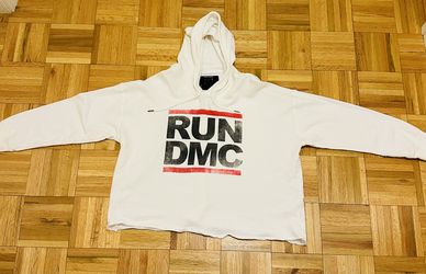 RUN DMC White Hoodie Sweater Y2K Large