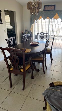 6 chairs dining table