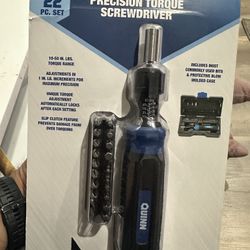 QUINN 10 to 50 in-lb Precision Torque Screwdriver Set, 22-Piece