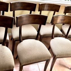 Set of 8 (Eight) Vintage Baker Milling Road Dining Chairs — Classic Design, Solid Wood