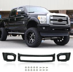  Black Steel Front Bumper Face Bar 2011-2016 Ford F250 F350 Super Duty F-250 F450