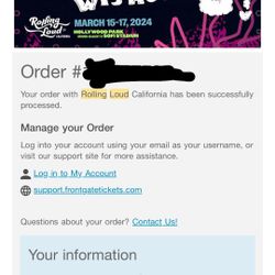 Rolling Loud 4 Day Wristband 