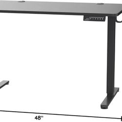 Height Adjustable Electric Standing Desk, 48 x 24 Inches Sit Stand up Desk, Memory Computer Home Office Desk (Black)