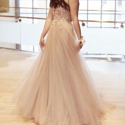 A-Line Tulle Prom Dress