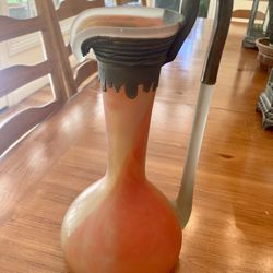 Vintage Romanian Hand Blown Glass Vase- Signed By Artist