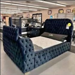 Black Color Queen T.V Lift BedFrame