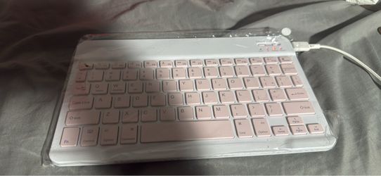 Pink wireless keyboard