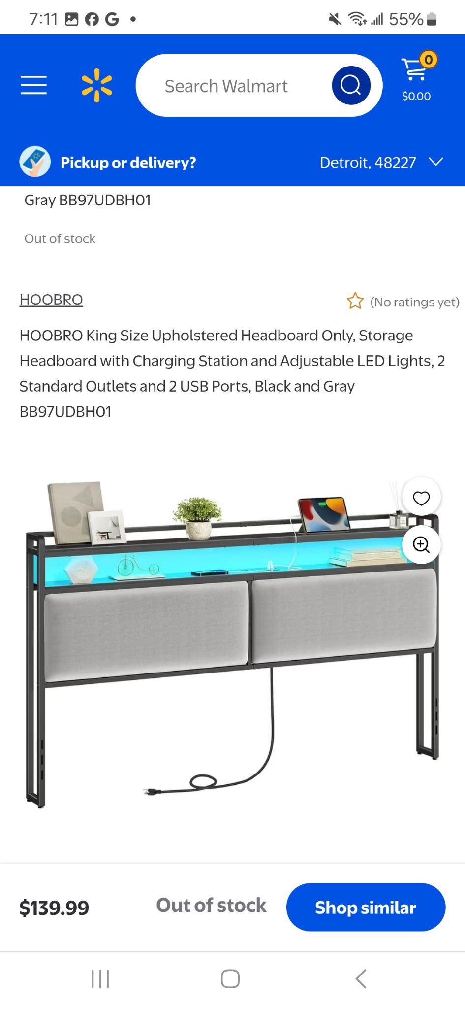 Queen size headboard