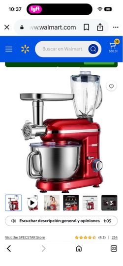 Specstar 3in1 stand mixer with 6 QT stainless steel bowl