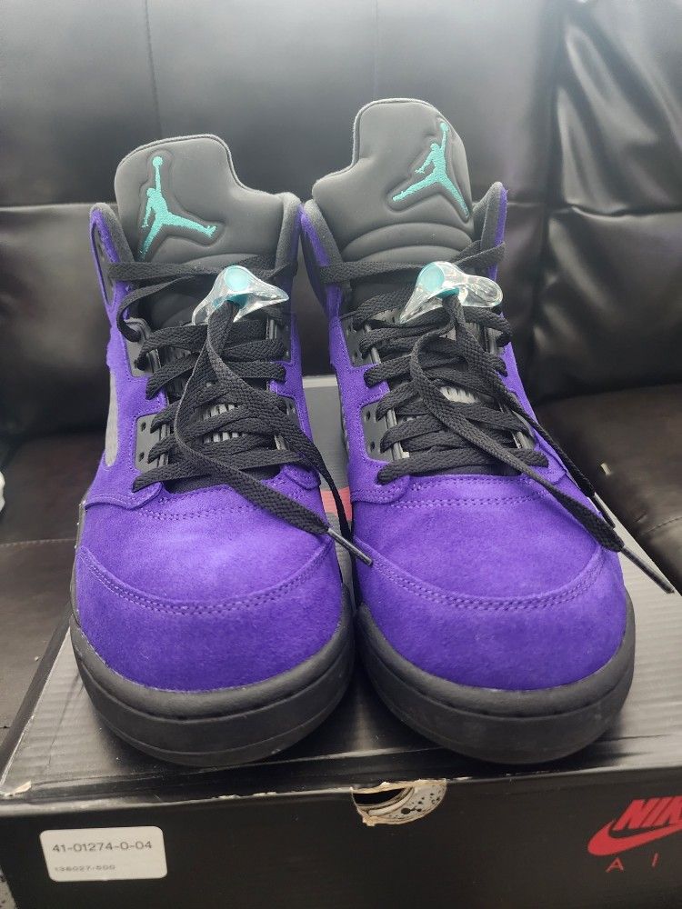 Jordan Retro 5's Alternative Grape (Size 12) Excellent Condition Like New 1x Wear 100% Authentic Guaranteed