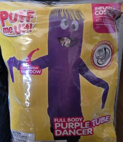 Inflatable Purple Tube Dancer Costume