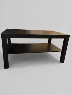 Black Coffee Table with Lower Shelf