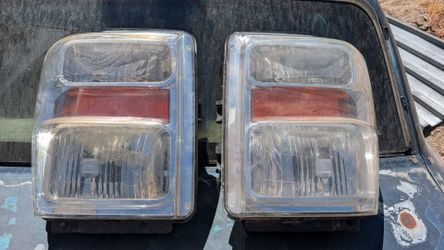 08-10 Ford F-250 F-350 LEFT Driver & right passenger OEM Genuine Headlight pair Lamp head light truck