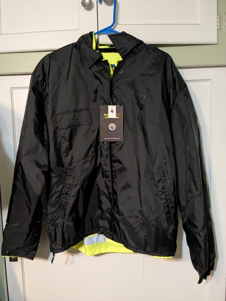 New Liberty Reversible Jacket With Removable Hood Waterproof Reflective