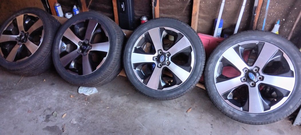 225/45/R17 fullway tires brand new on 17" 5x100 wheels