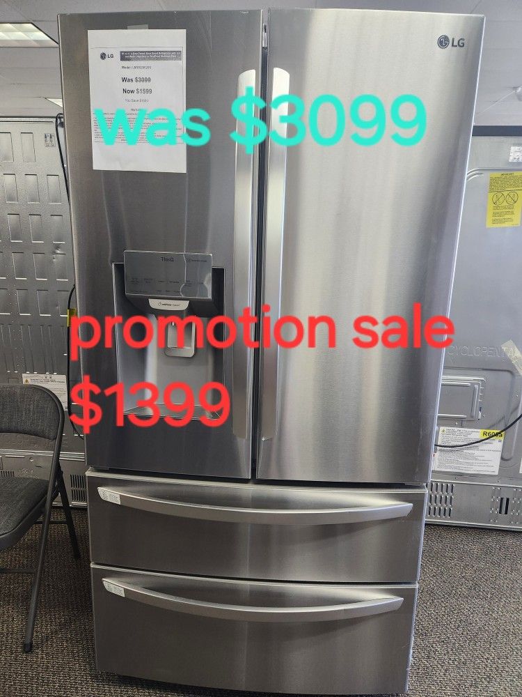 28 cu. ft. 4-door french door smart refrigerator with ice and water dispencer with print proof stee